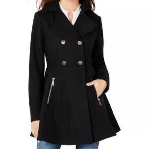 Laundry by Shelli Segal Double-Breasted Skirted Coat